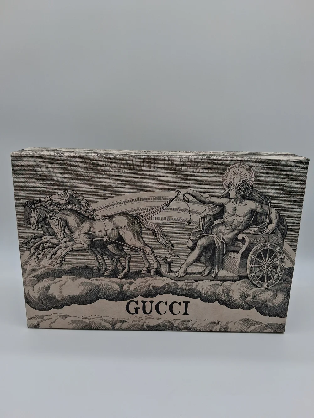 GUCCI Illustrated Presentation Gift Box 2 Dust Bags Tissue RFID Booklet EUC